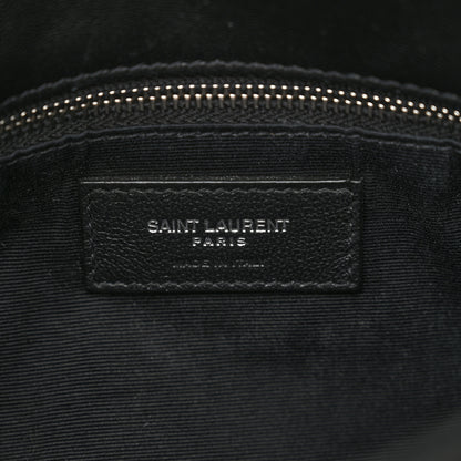 Saint Laurent Lambskin Quilted Small Loulou Puffer Monogram Chain Satchel Black 7 of 10