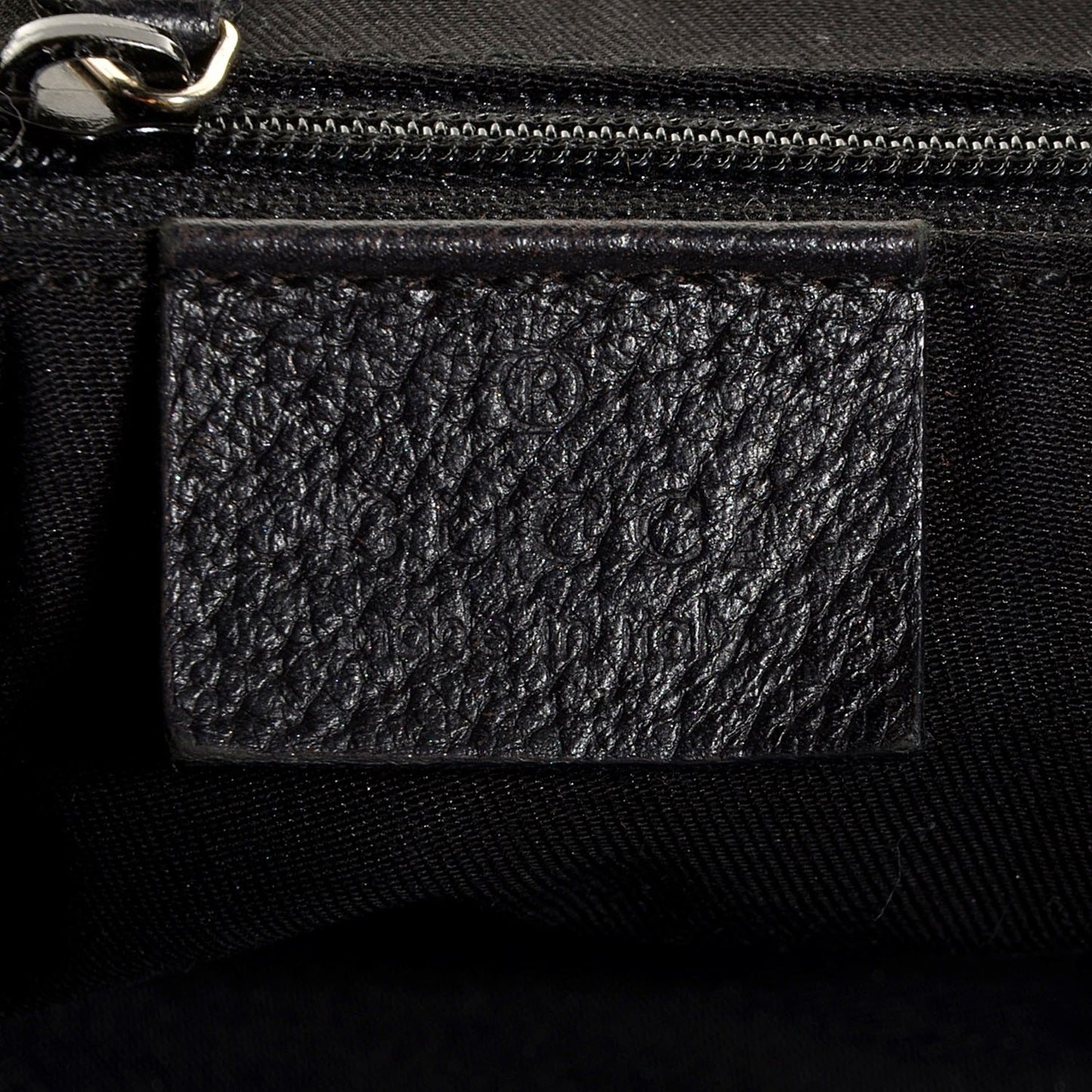 Monogram Medium Abbey Shoulder Bag Black