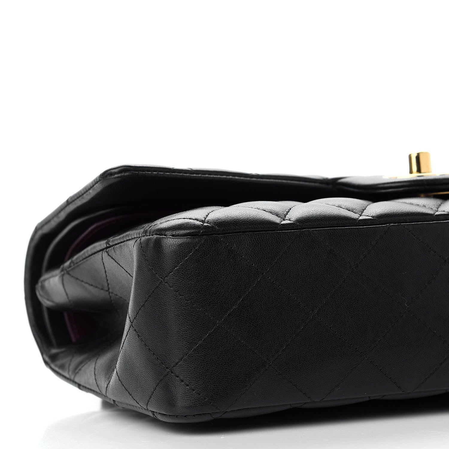 Chanel Lambskin Quilted Medium Double Flap Black 8 of 12