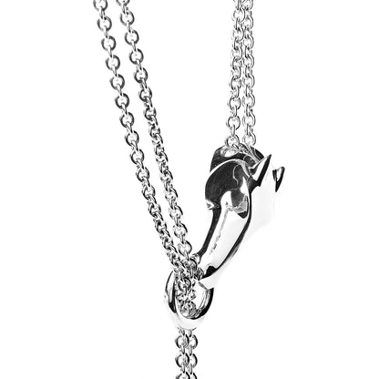 Hermes Sterling Silver Galop Long Necklace GM 4 of 7