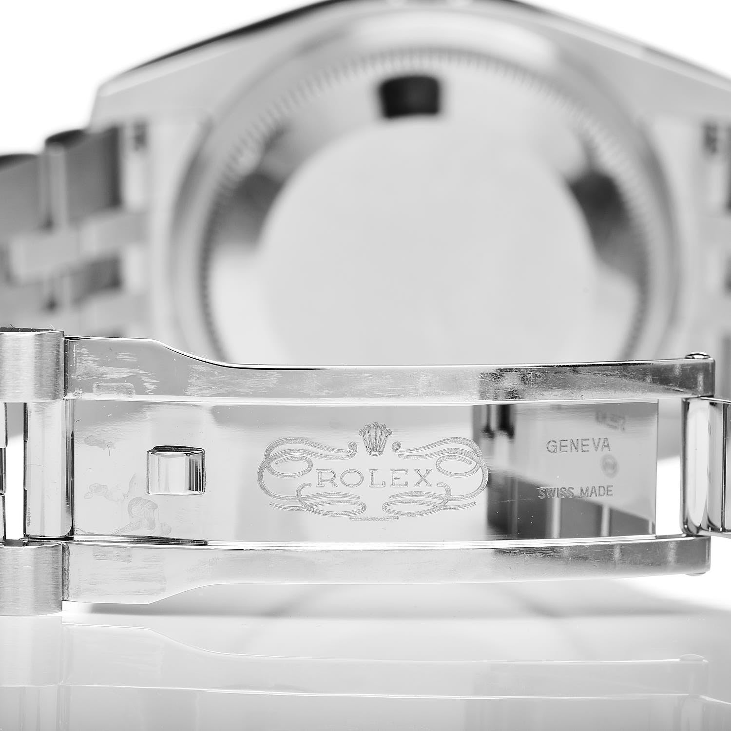 Rolex Stainless Steel 18K White Gold Diamond 36mm Oyster Perpetual Datejust Watch Rhodium Waves 116244 6 of 7