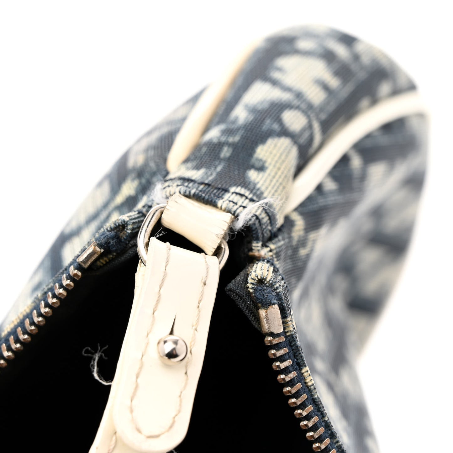 Monogram Mini Saddle Pochette White Blue