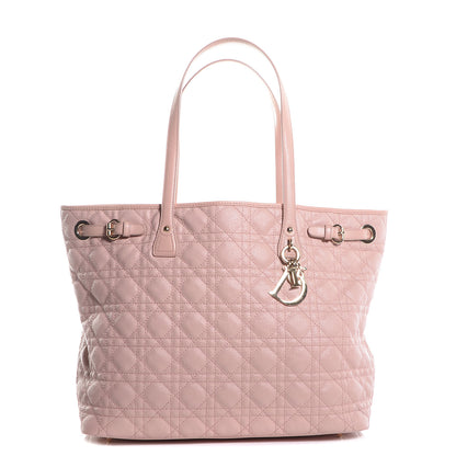 Christian Dior Coated Canvas Cannage Medium Panarea Tote Light Pink 1 of 8