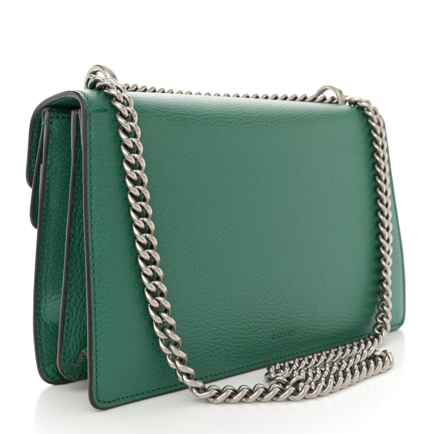 Pebbled Calfskin Small Dionysus Shoulder Bag Emerald