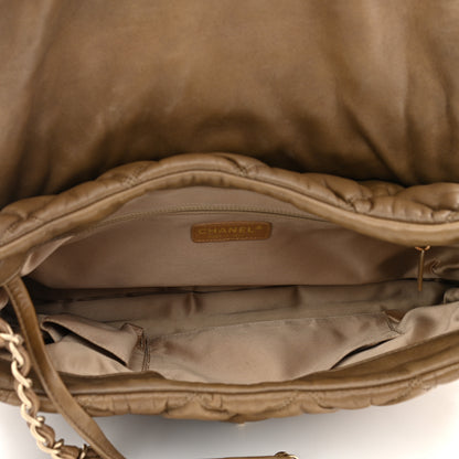 Chanel Lambskin Bubble Quilt Flap Brown 5 of 11