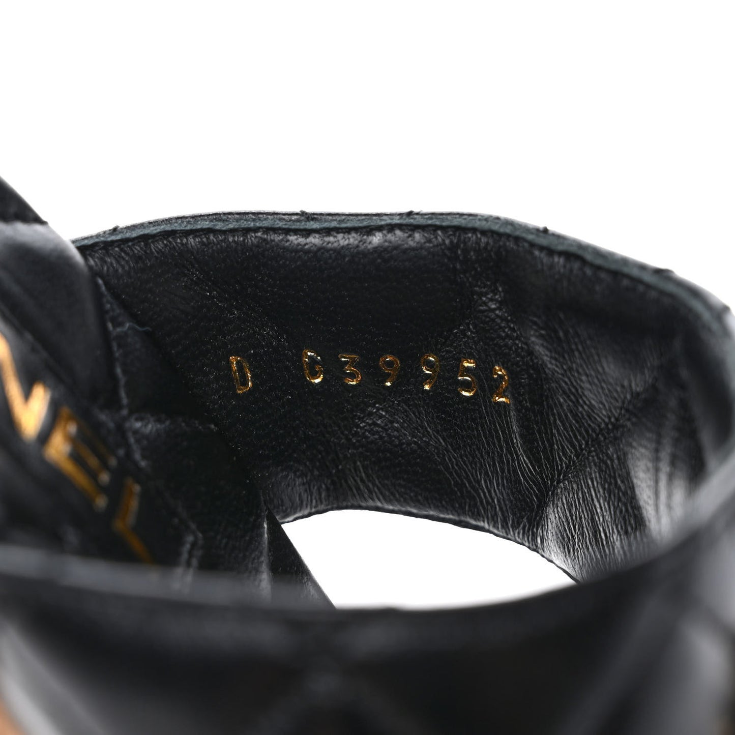Goatskin Cork CC Wedge Sandals 36 Black
