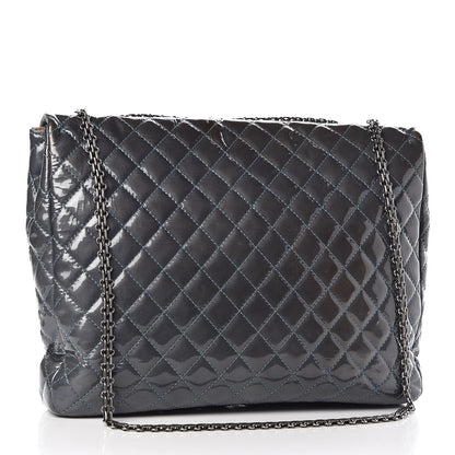 Chanel Patent Quilted Reissue XL Maxi Flap Grey 2 of 17
