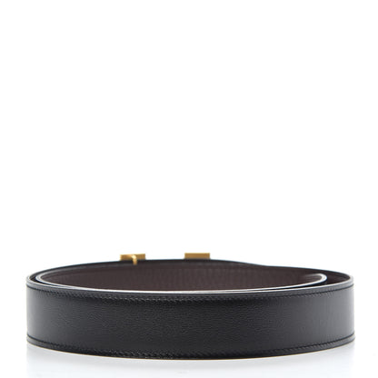 Hermes Box Togo H Belt 90 Black Chocolate 2 of 5