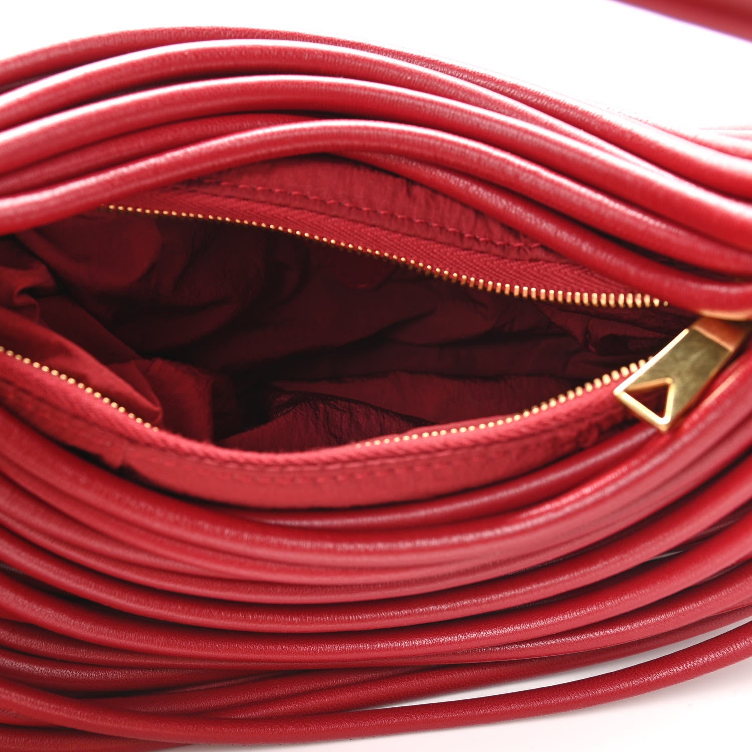 Bottega Veneta Nappa Mini Tubular Double Knot Dark Red 5 of 9