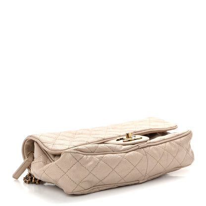 Chanel Crumpled Grained Calfskin Quilted Small Shiva Flap Beige 4 of 10