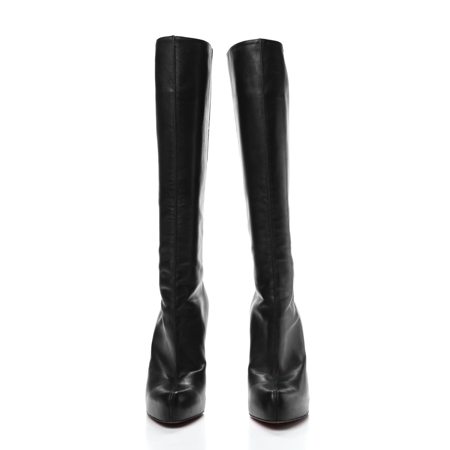 Calfskin Bianca Botta 140 Knee Boots 38.5 Black