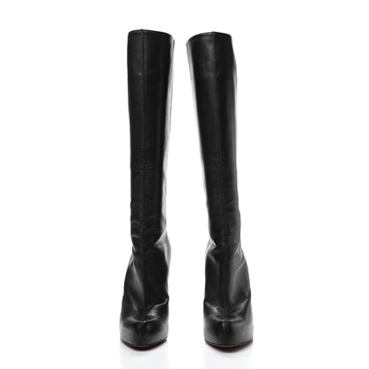 Christian Louboutin Calfskin Bianca Botta 140 Knee Boots 38.5 Black 2 of 7