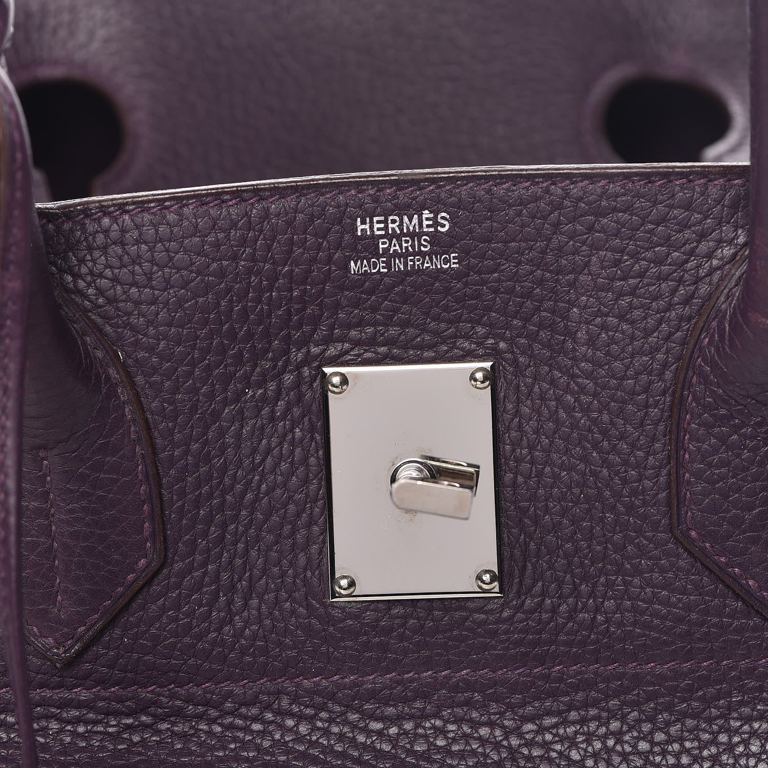 Hermes Taurillon Clemence JPG Birkin 42 Raisin 12 of 56