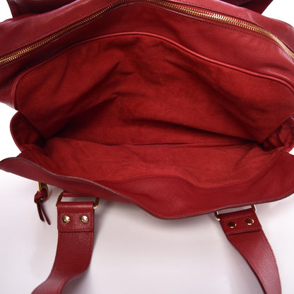 Mulberry Glossy Goatskin Mabel Satchel Red 7 of 8