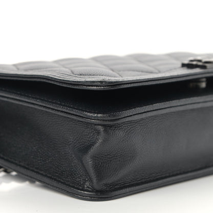 Chanel Caviar Quilted Boy Wallet On Chain WOC So Black 9 of 13