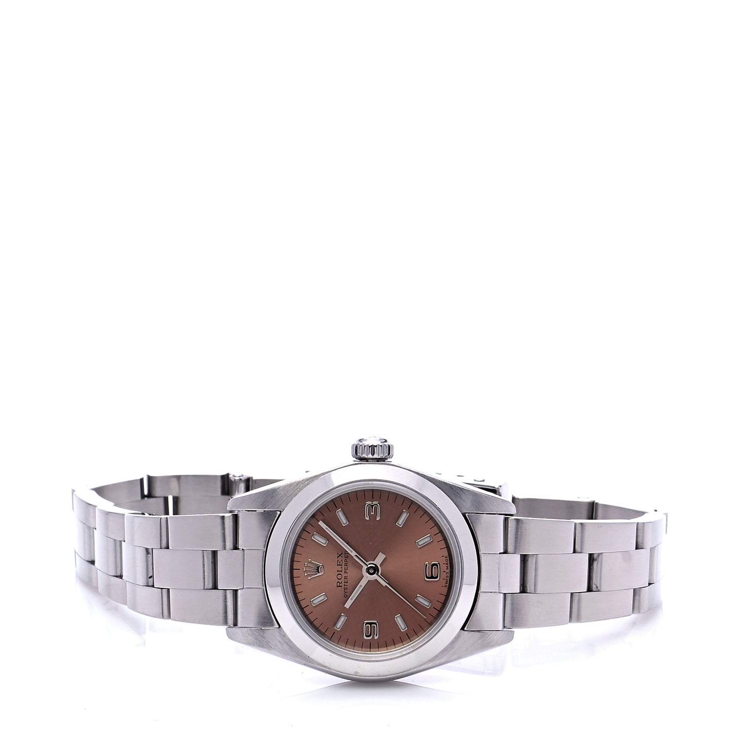 Stainless Steel 24mm Oyster Perpetual Watch Pink 76080