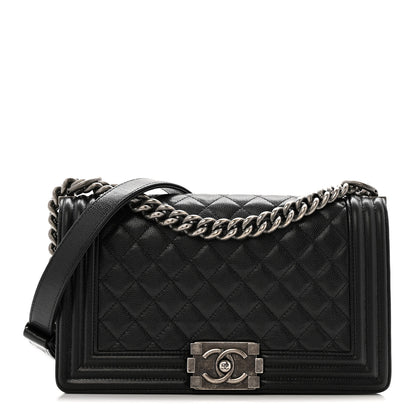 Chanel Caviar Quilted Medium Boy Flap Black 1 of 14