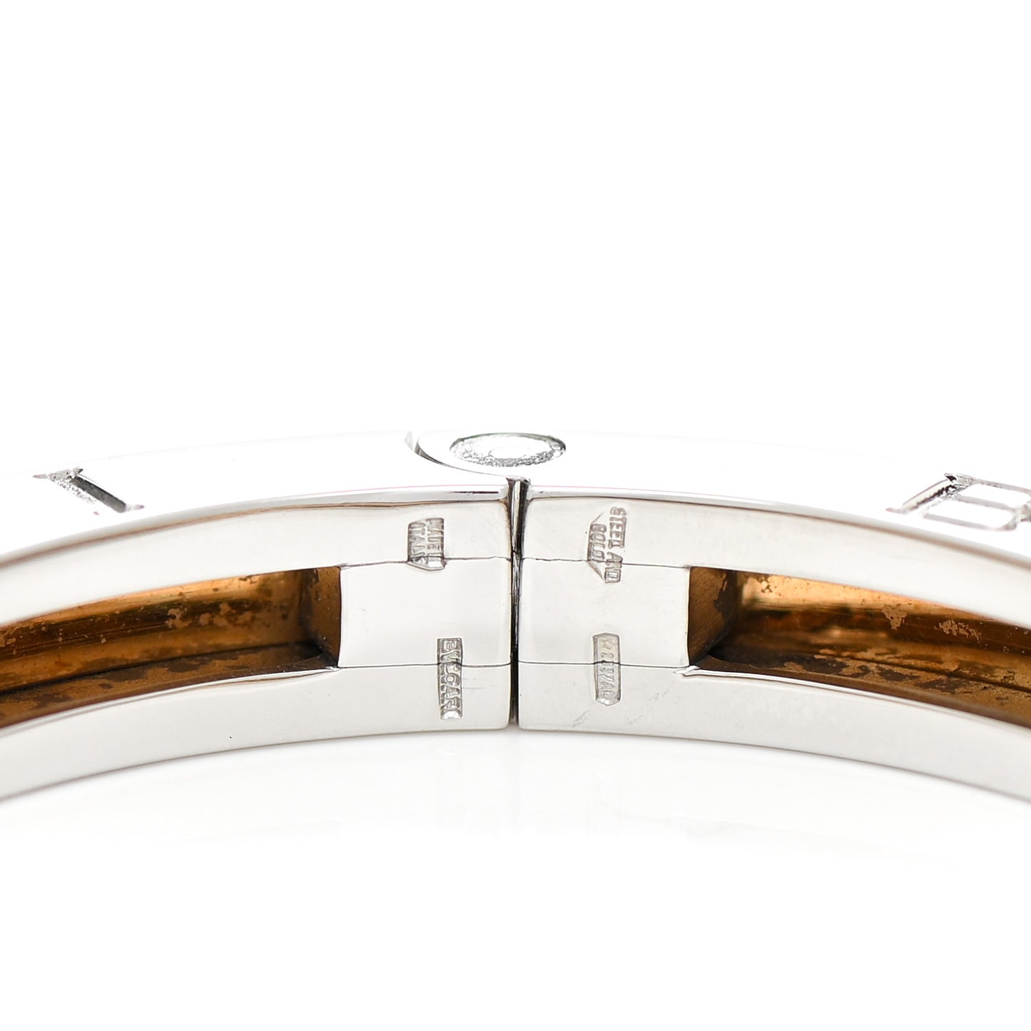 18K Yellow Gold Stainless Steel B.Zero1 Bangle Bracelet