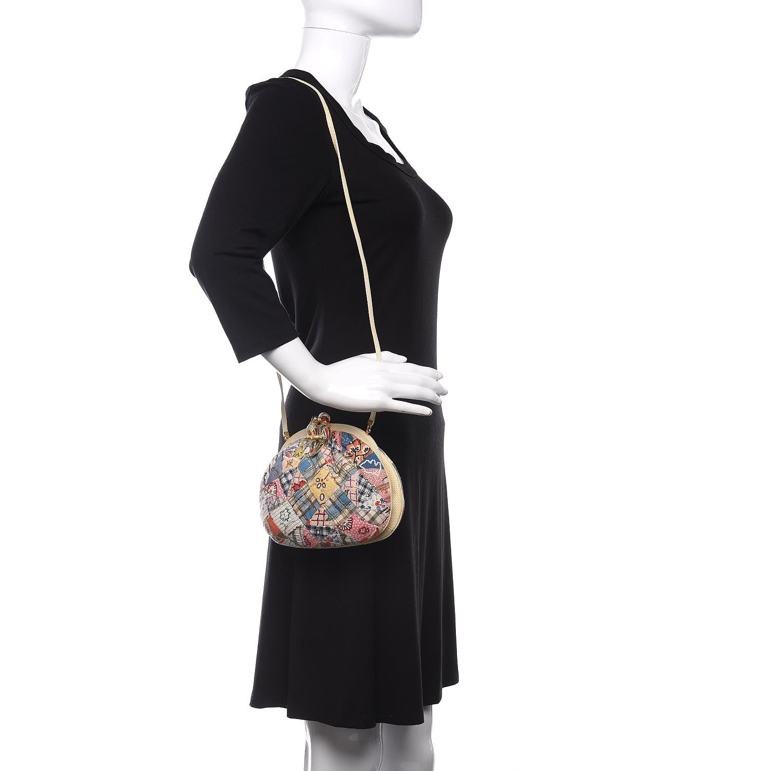 Judith Leiber Crystal Fabric Quilted Clutch Multicolor 2 of 11