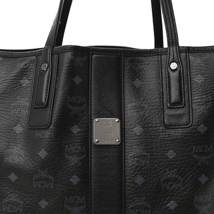 MCM Visetos Large Liz Reversible Shopper Tote Black 7 of 10