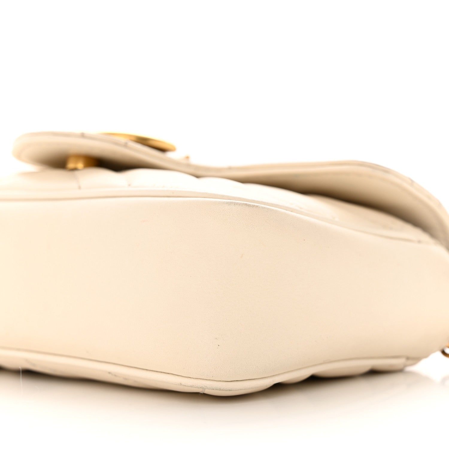 Gucci Calfskin Matelasse Super Mini GG Marmont Shoulder Bag White 10 of 23