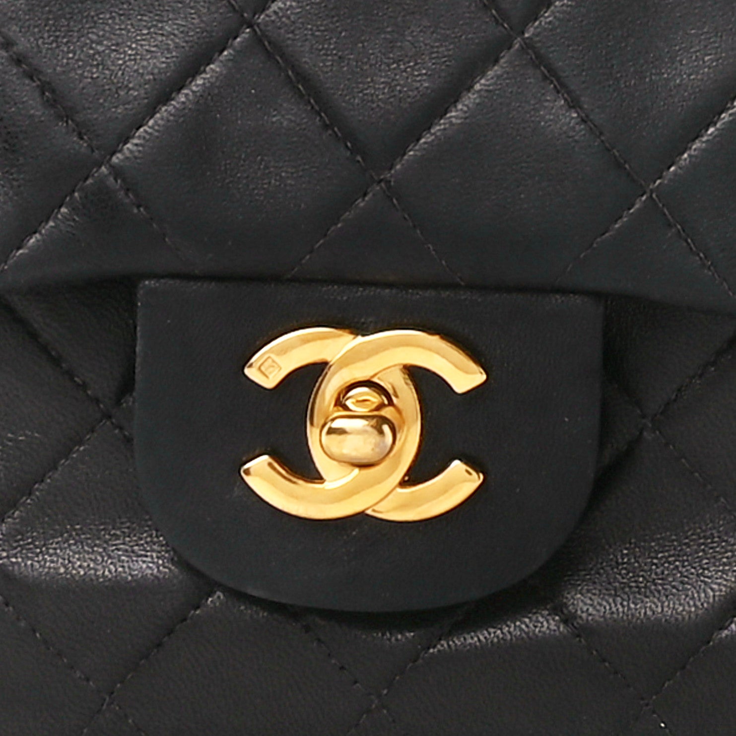 Chanel Lambskin Quilted Small Double Flap Black 9 of 13