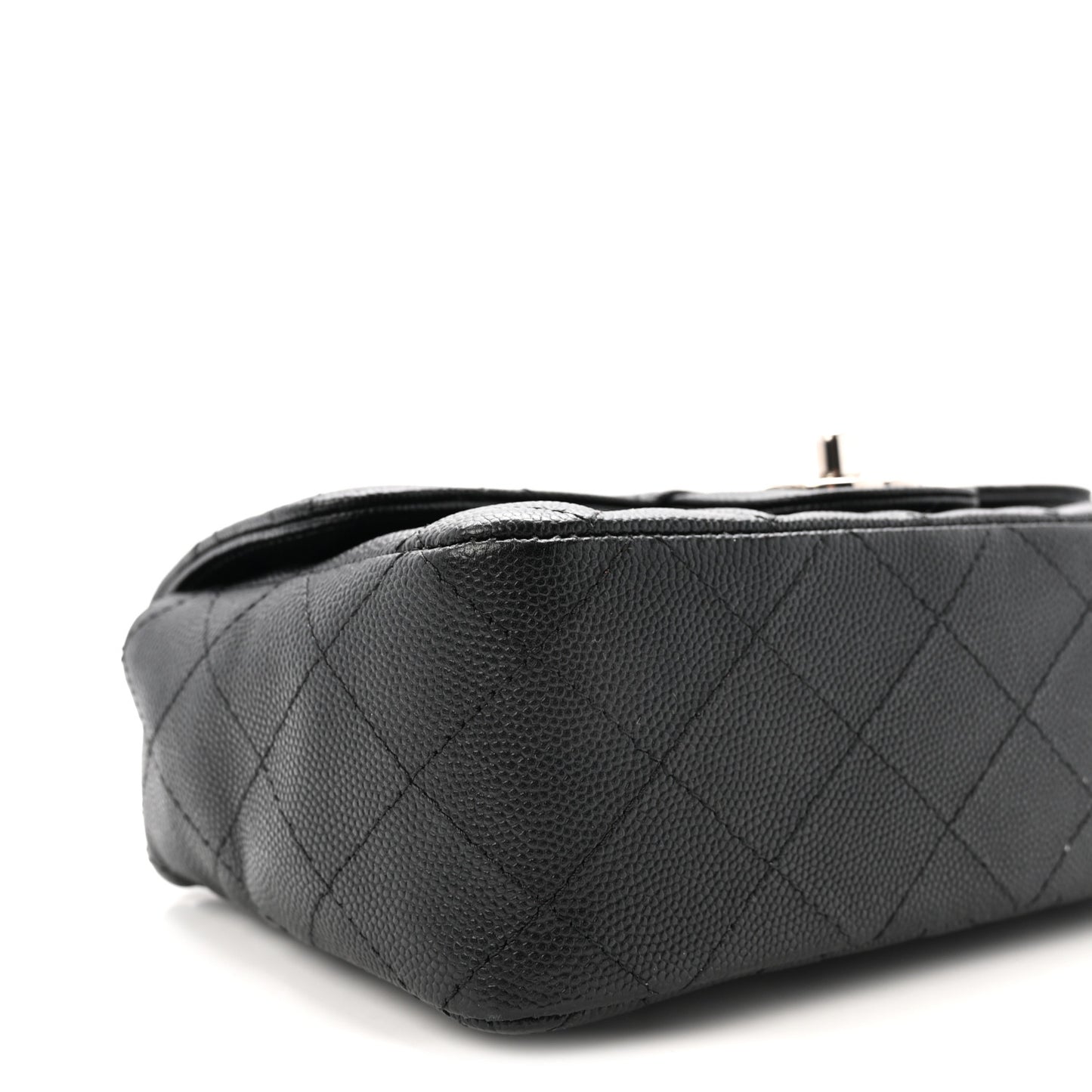 Caviar Quilted Mini Rectangular Flap Black