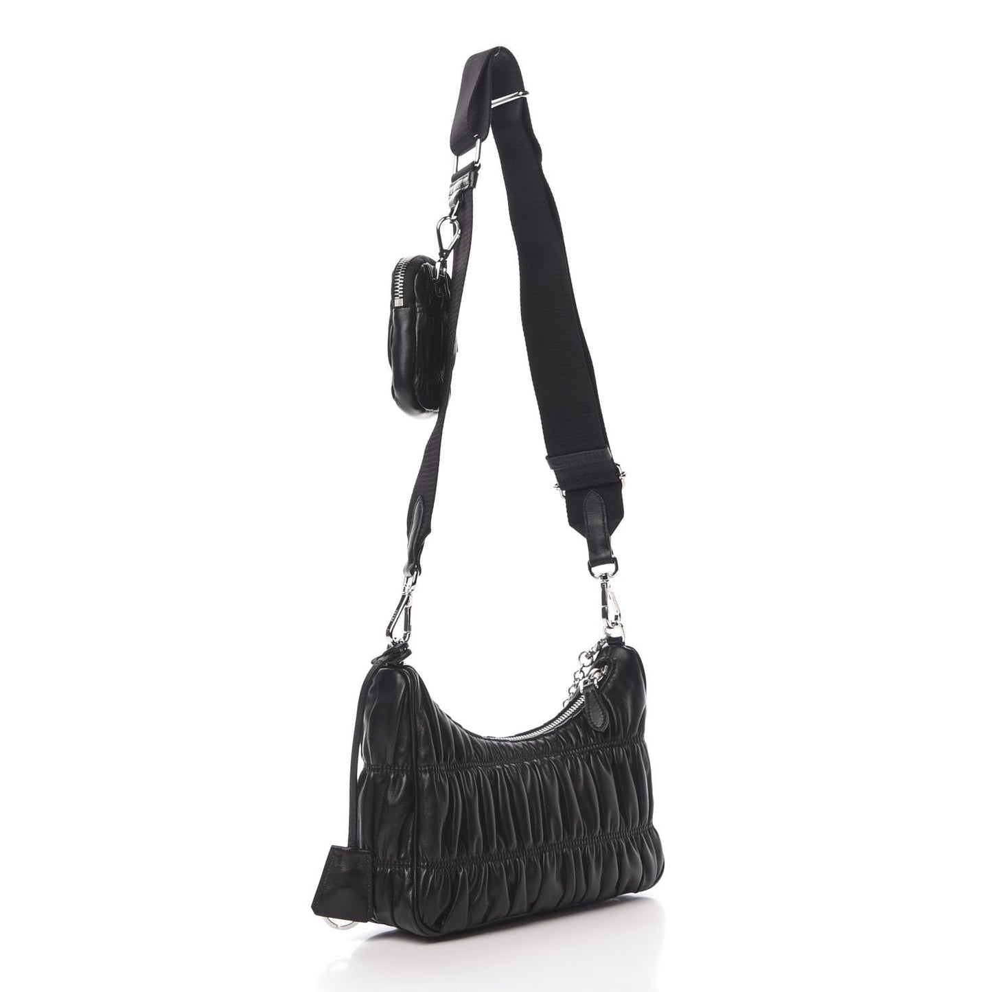 Nappa Gaufre Re-Edition 2005 Shoulder Bag Black