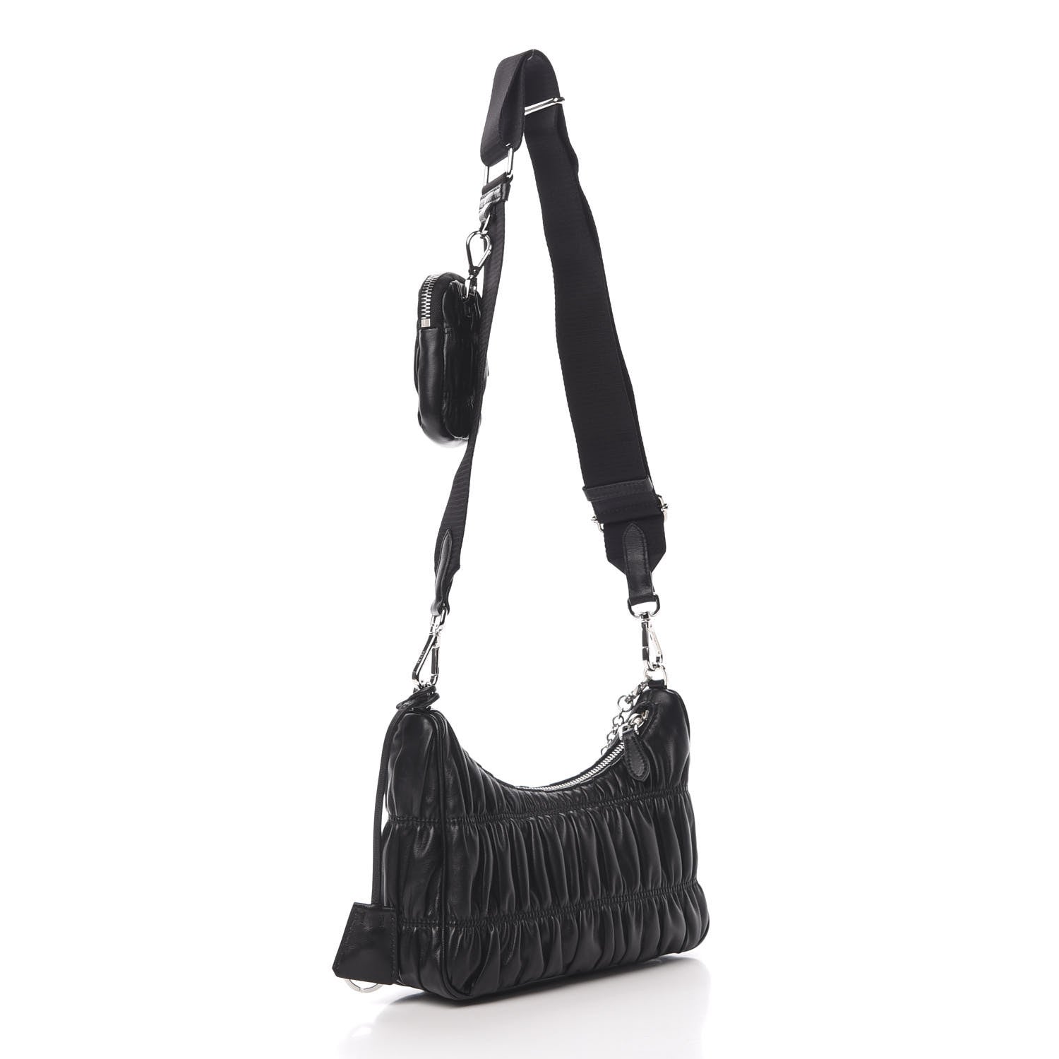 Prada Nappa Gaufre Re-Edition 2005 Shoulder Bag Black 3 of 11