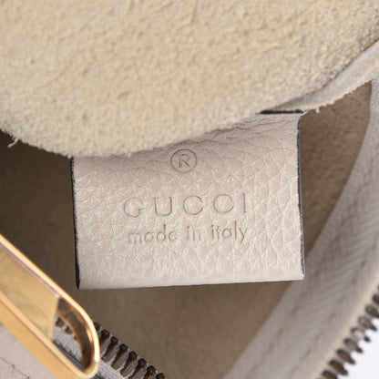 Gucci Pebbled Calfskin Medium Logo Portfolio Clutch White 6 of 11