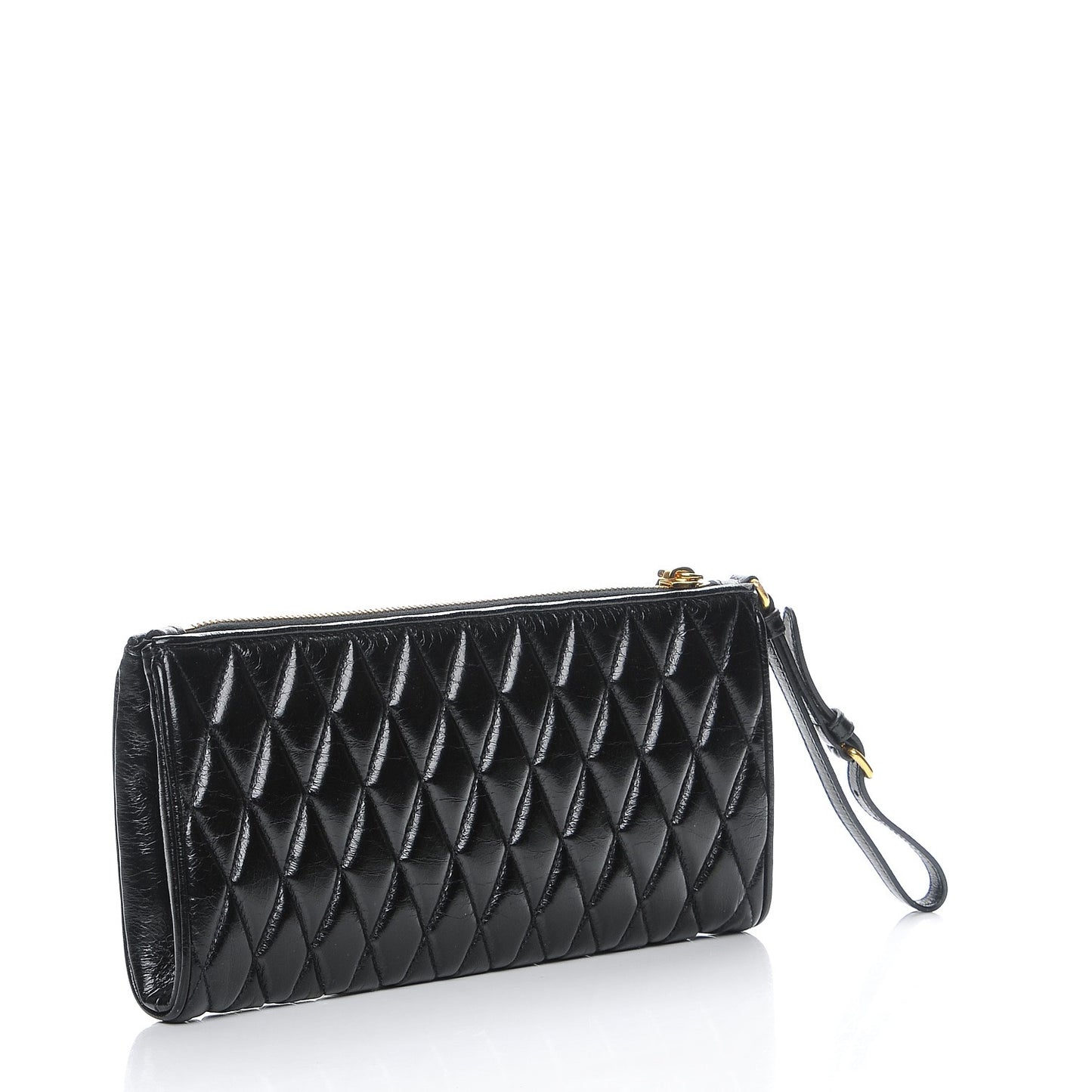 Vitello Shine Wristlet Nero Black