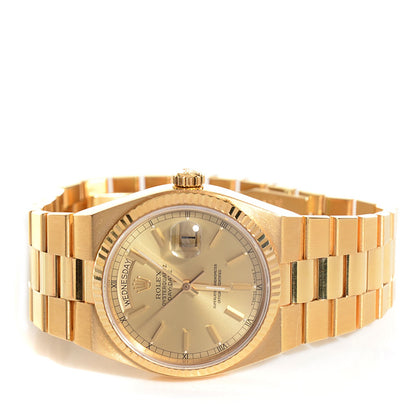 Rolex 18K Yellow Gold 36mm Oysterquartz Day-Date Watch Champagne 19018 3 of 7