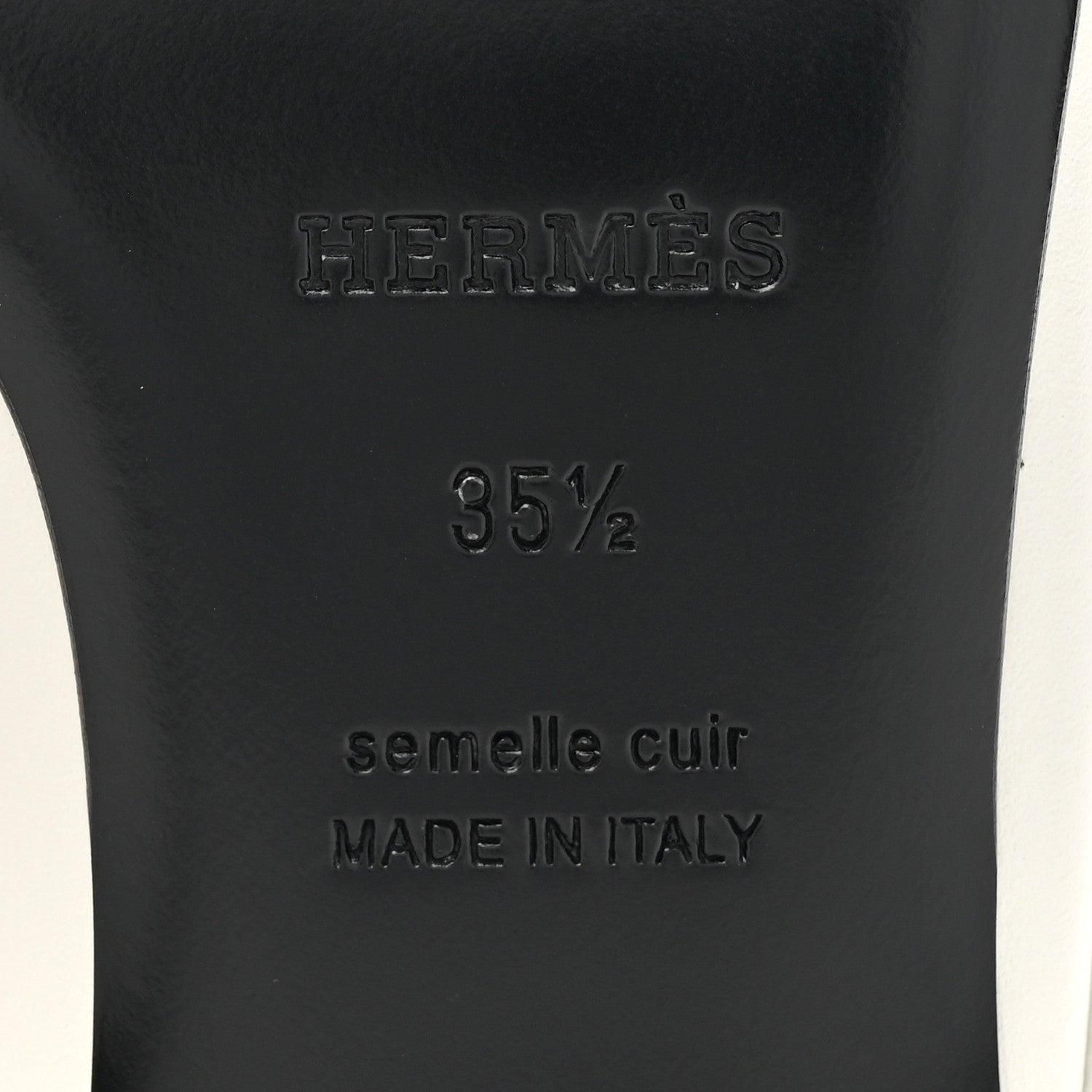 Hermes Calfskin Womens Groupie Mules 35.5 White 6 of 10