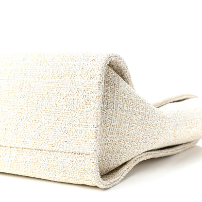 Chanel Lurex Boucle Small Deauville Tote White 9 of 10