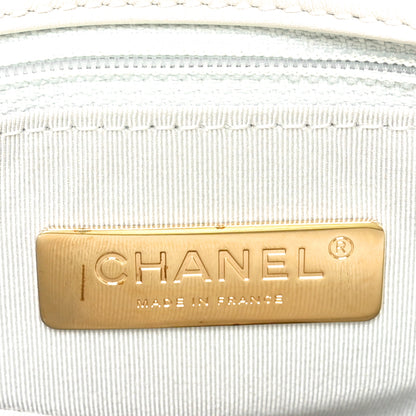 Chanel Iridescent Calfskin Quilted Large Chanel 19 Flap White 6 of 10