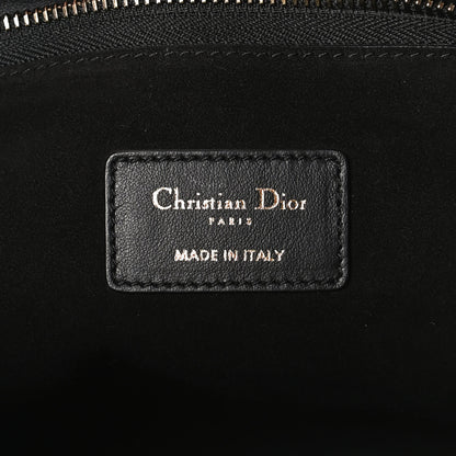 Christian Dior Calfskin Medium Diordouble Zip Pouch Black 6 of 14
