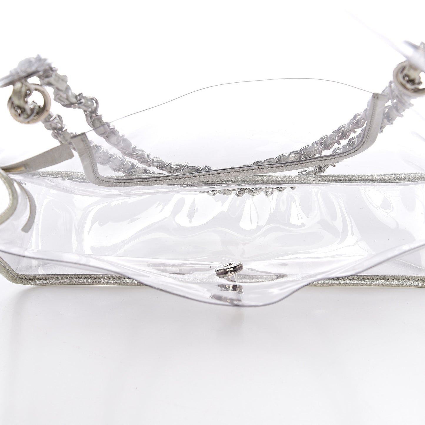 Lambskin Vinyl Large Naked Flap Silver