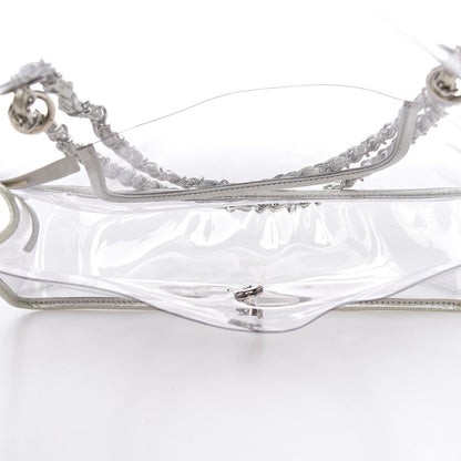 Chanel Lambskin Vinyl Large Naked Flap Silver 4 of 9