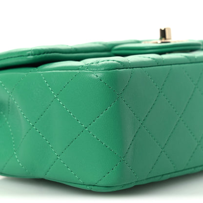 Chanel Lambskin Quilted Mini Rectangular Flap Green 9 of 12