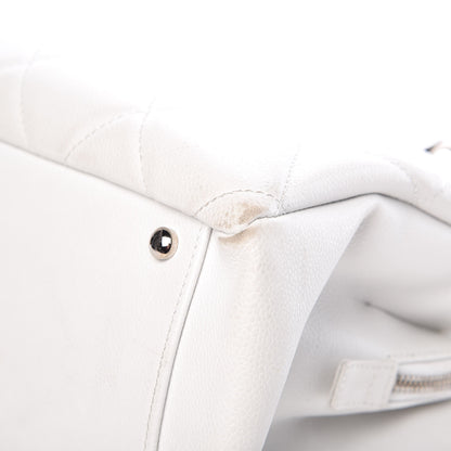 Chanel Soft Caviar Quilted CC Timeless Tote White 11 of 19