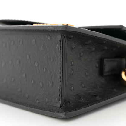 Jacquemus Calfskin Ostrich Embossed Le Grand Bambino Black 9 of 9