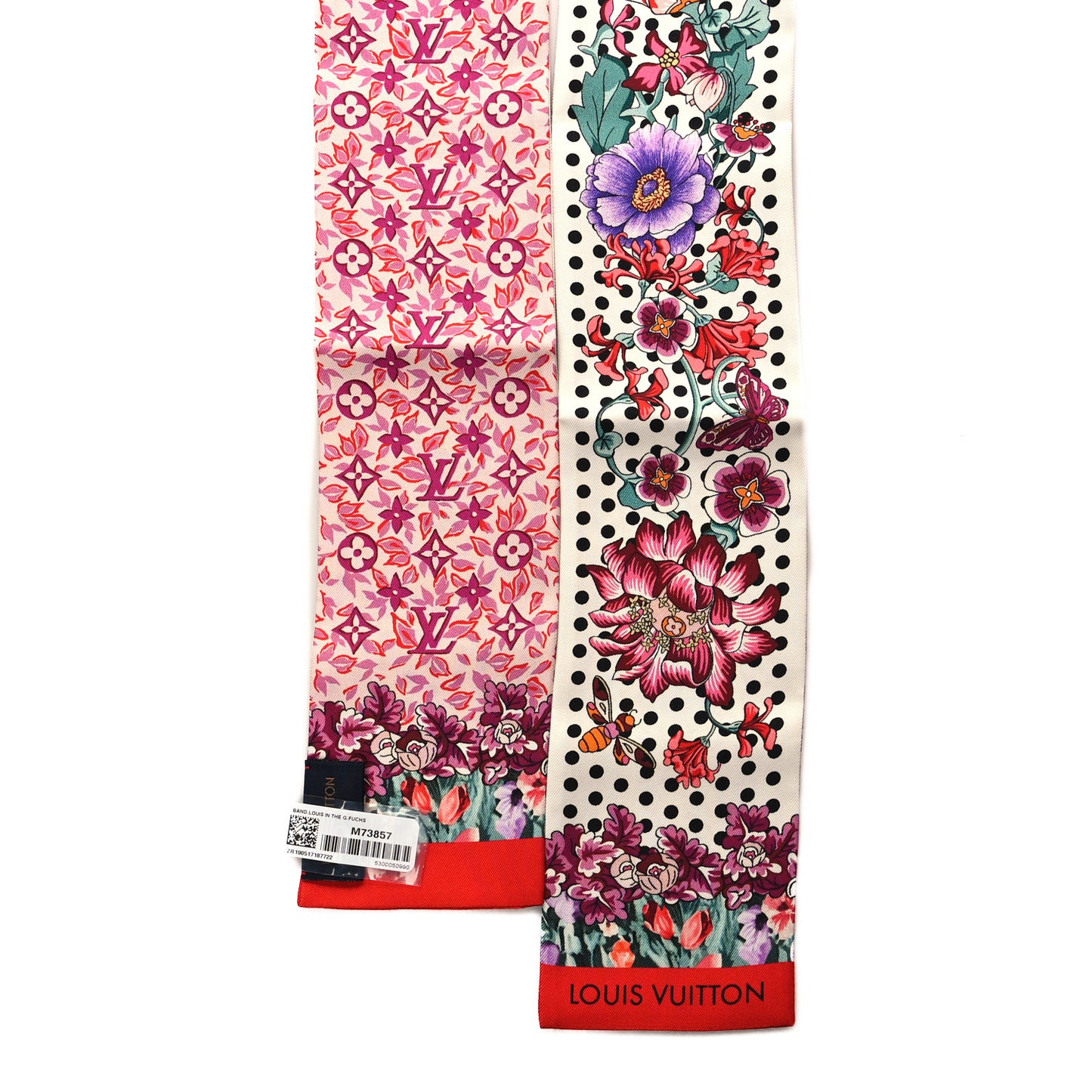 Silk Louis In The Garden Bandeau Fuchsia