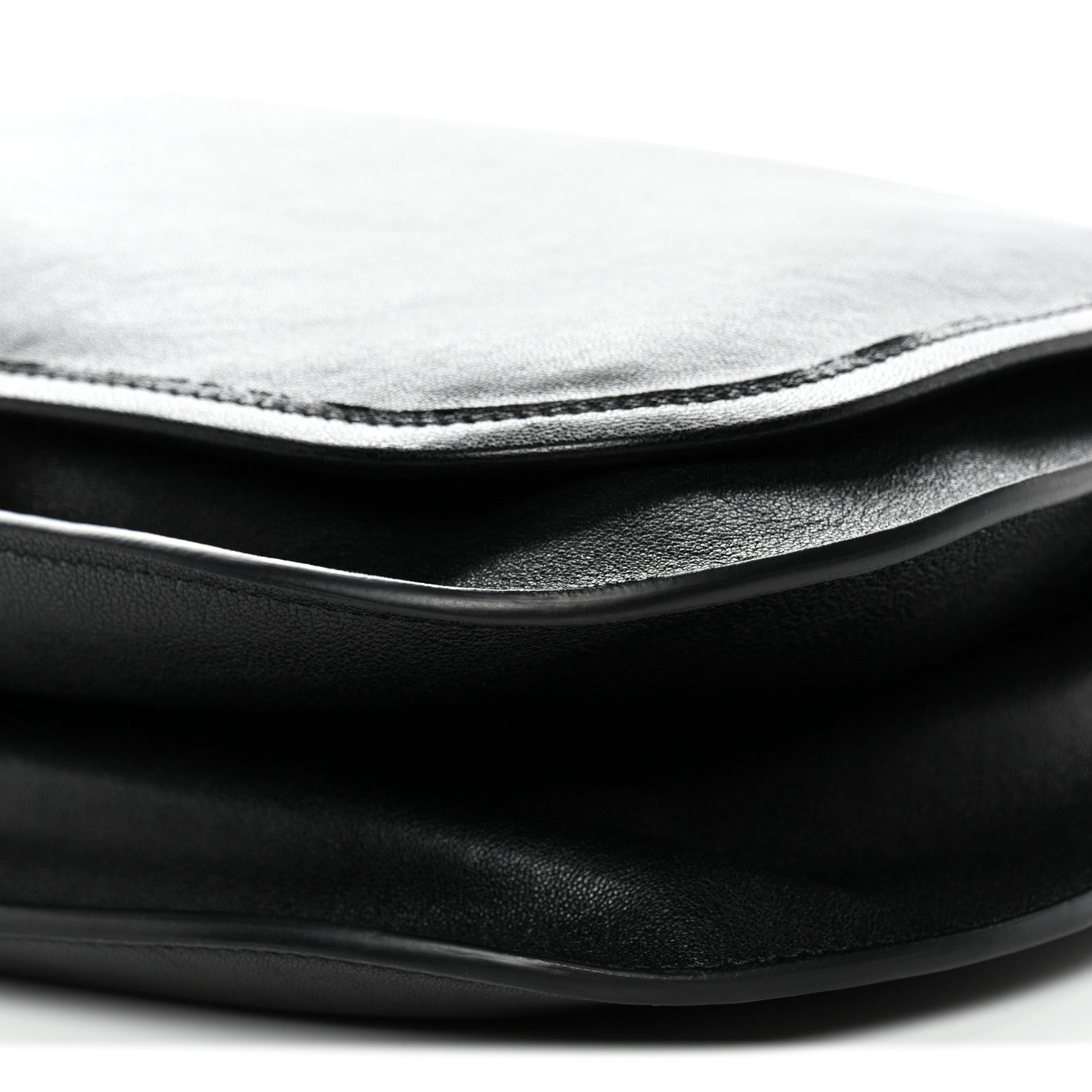 Celine Shiny Lambskin Soft Triomphe Besace Bag Black 9 of 9
