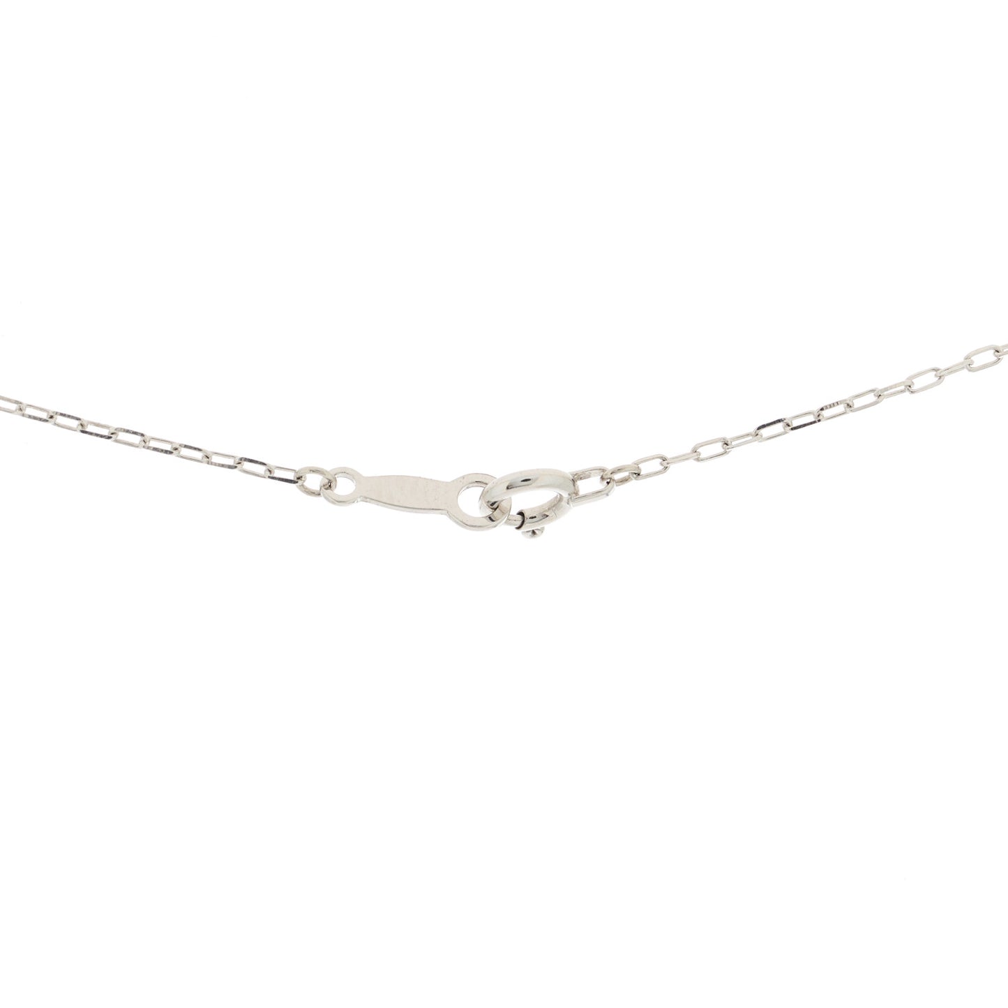 18K White Gold Akoya Pearl Diamond 7-7.5mm Drop Pendant Necklace