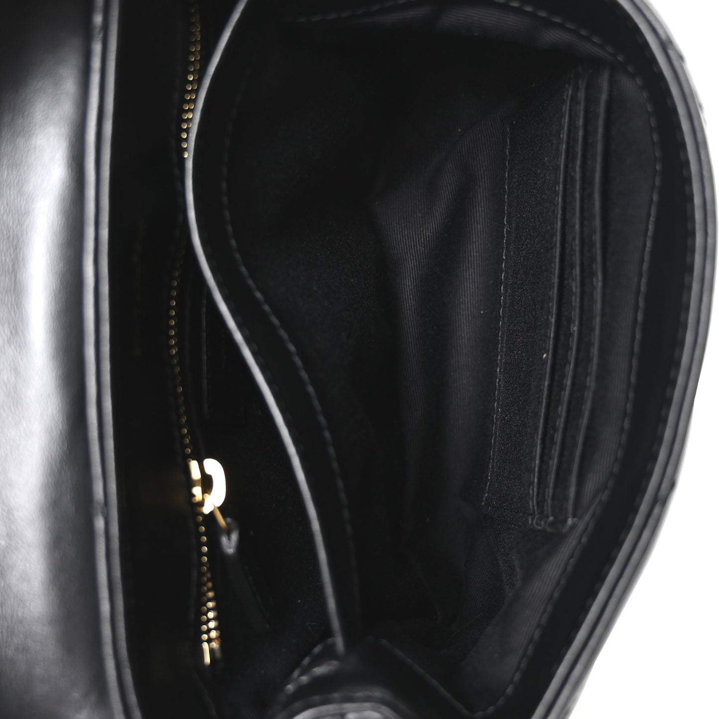 Calfskin Y Quilted Monogram Toy Loulou Crossbody Bag Black