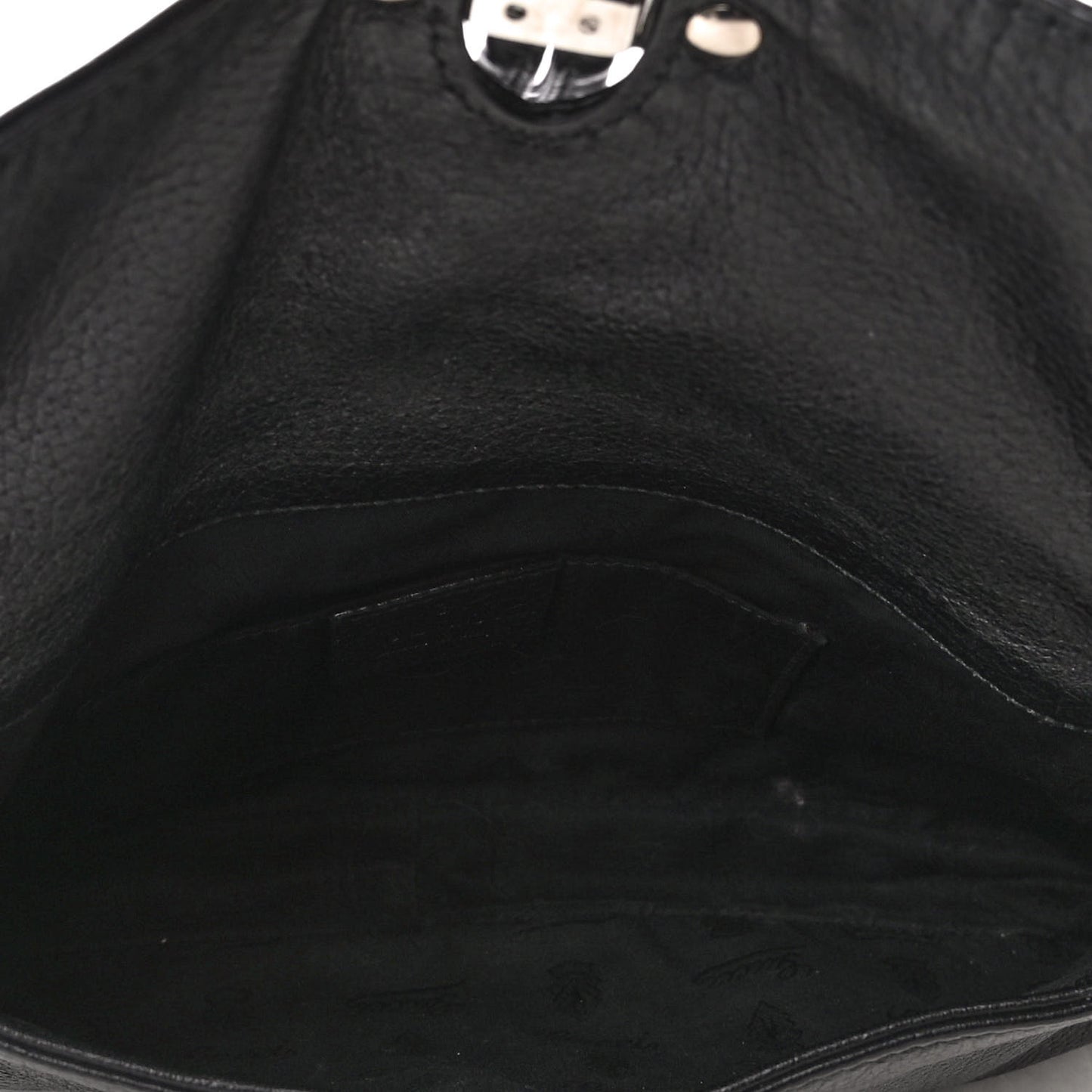 Calfskin Bamboo Croisette Evening Bag Black