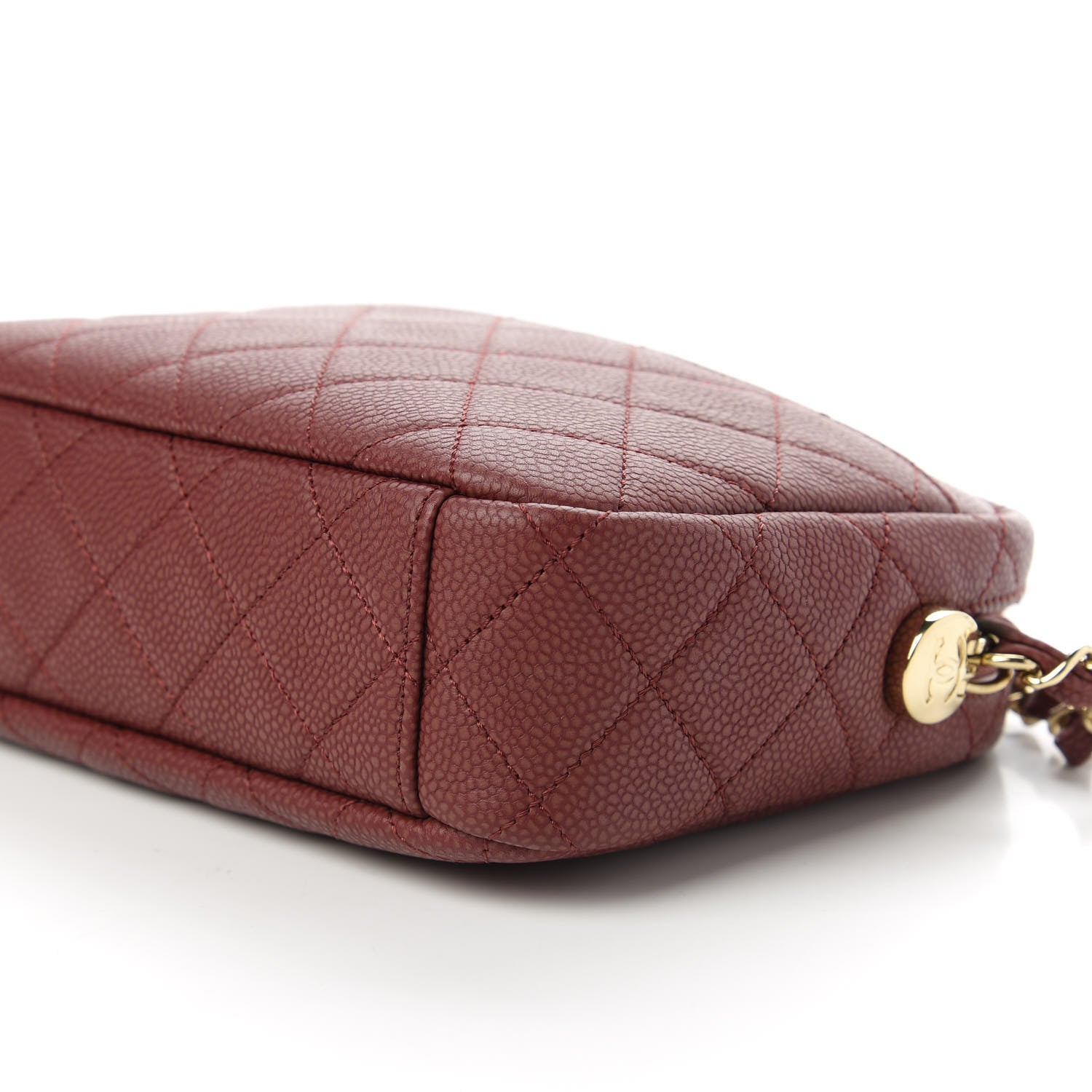 Chanel Caviar Quilted Medium Coco Tassel Camera Case Burgundy 7 of 11