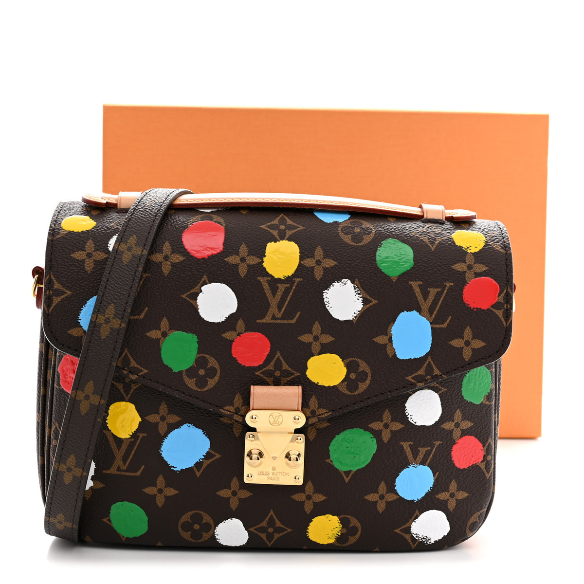 LV x YK Monogram Painted Dots Pochette Métis