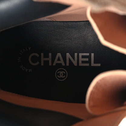 Chanel Suede Calfskin Lace Up Boots 38 Pink 8 of 9