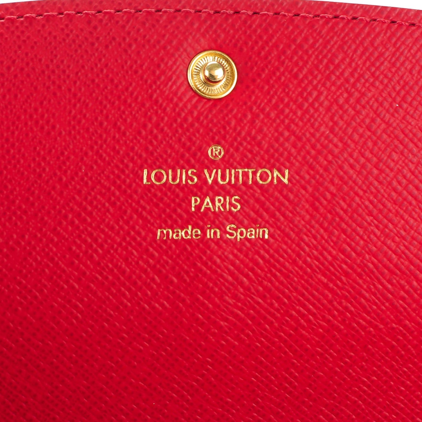 Damier Ebene Emilie Wallet Red